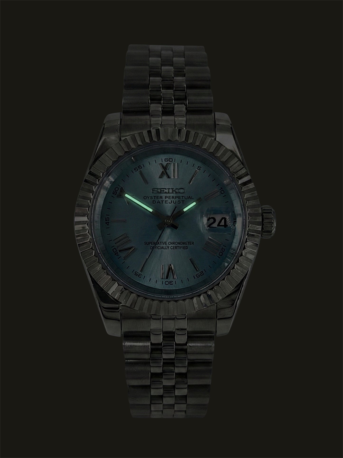 Light Blue Roman - Datejust Mod