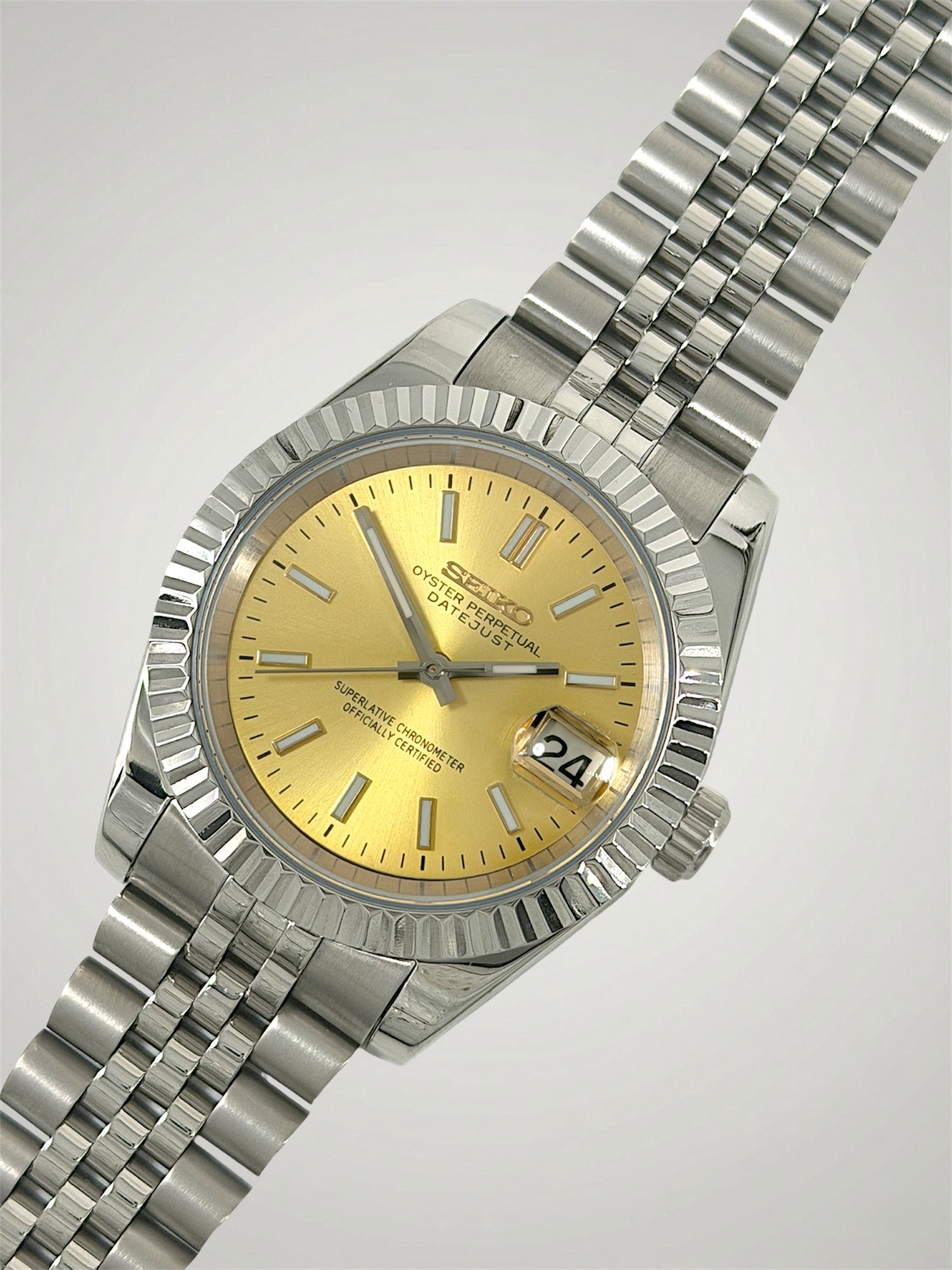 Champagne-Datejust-Seikojust-Seikomod-sverige-waterproof