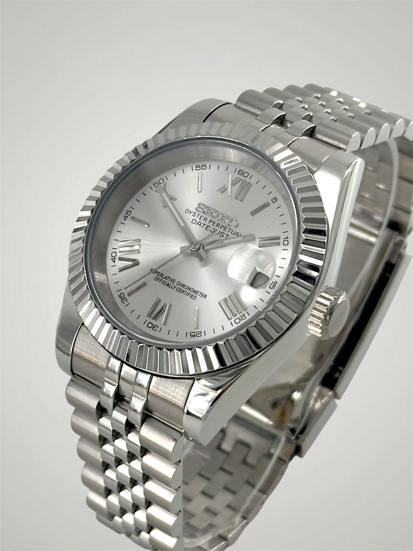 Vit Romersk - Datejust Mod