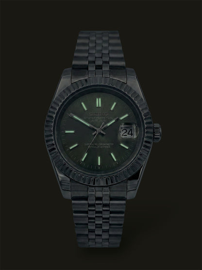 Olivegreen-Datejust-Seikojust-Seikomod-sverige-lume