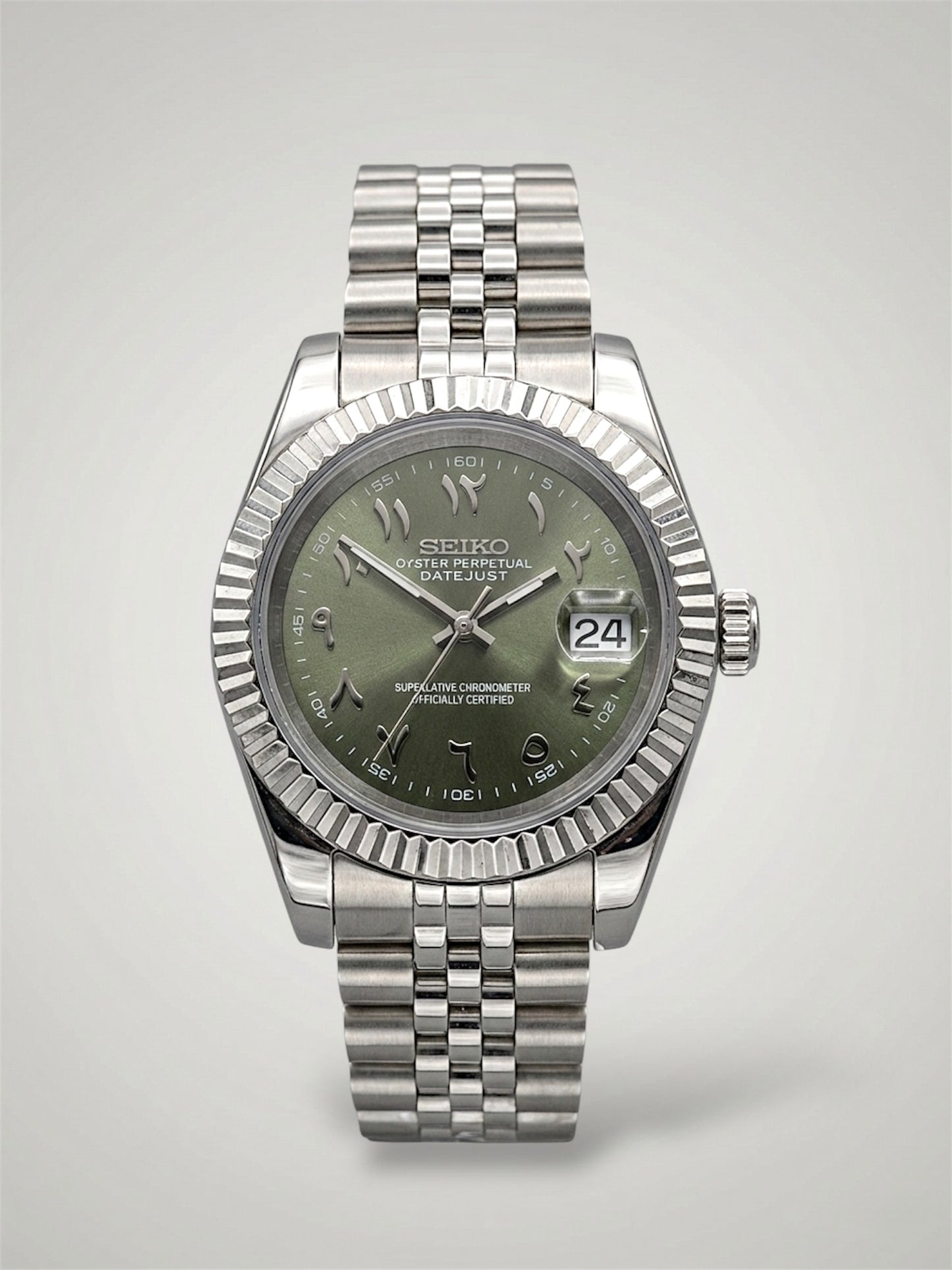 Olivegreen-arabic-Datejust-Seikojust-Seikomod-sverige