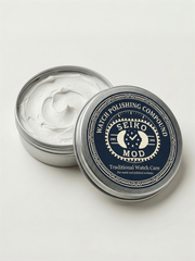 Polishing cream for watches with cloth