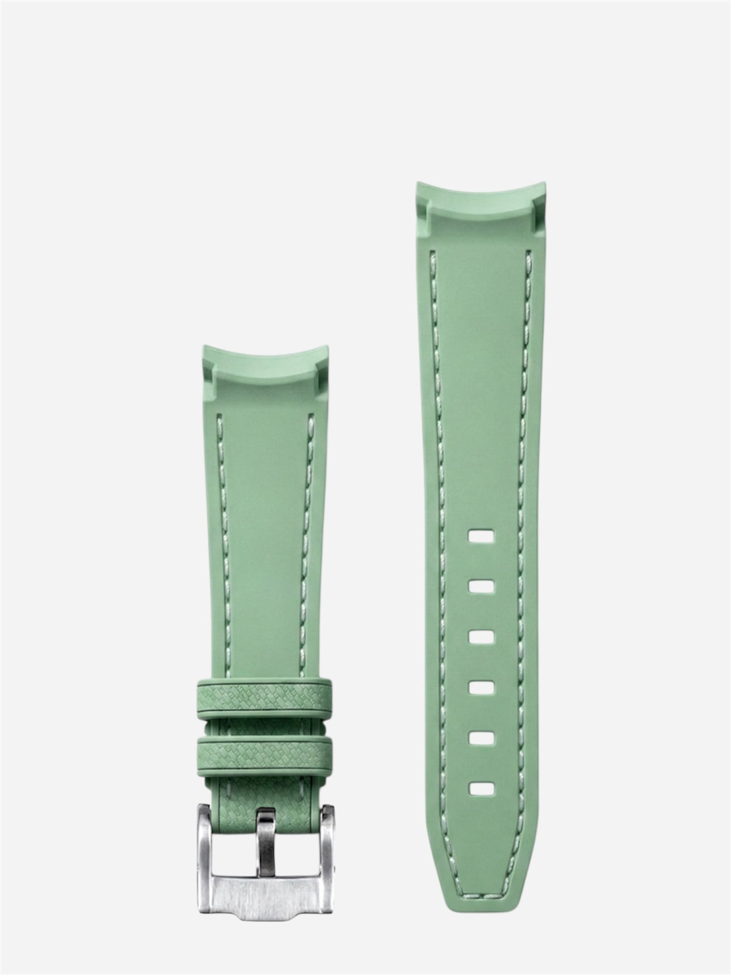 WristSwitch Rubber band with stitching Mint green/White