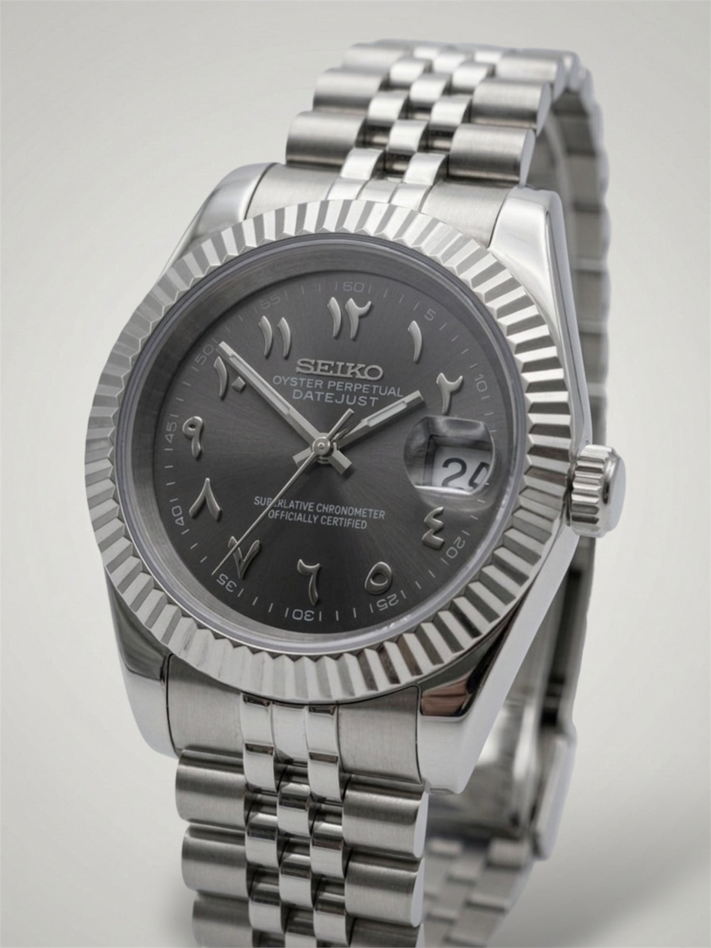Grey Arabic - Datejust Mod
