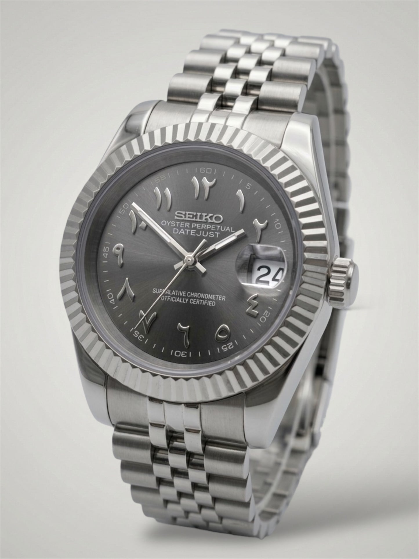 Grey Arabic - Datejust Mod