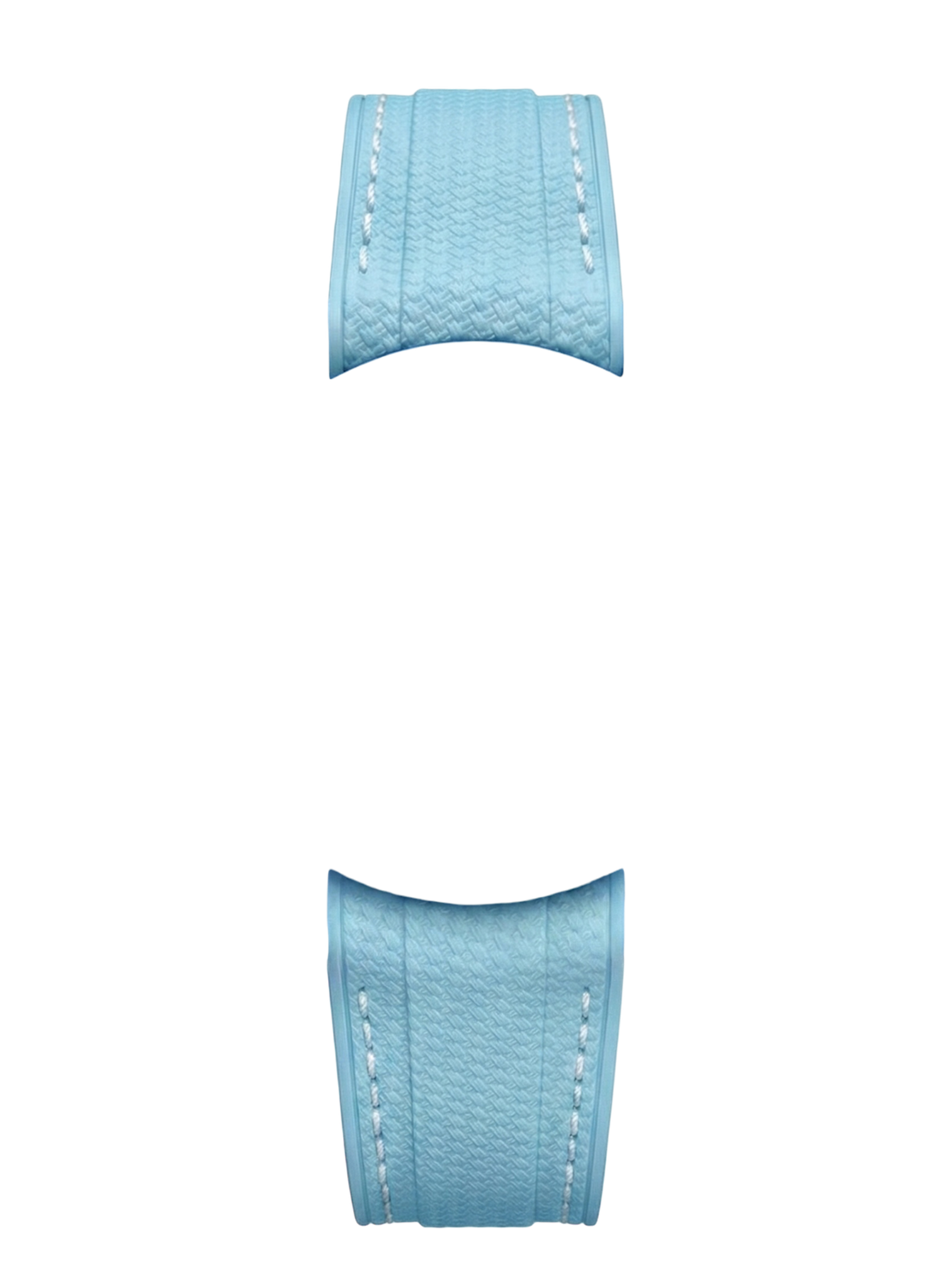 WristSwitch Rubber Strap with Stitching Light Blue/White