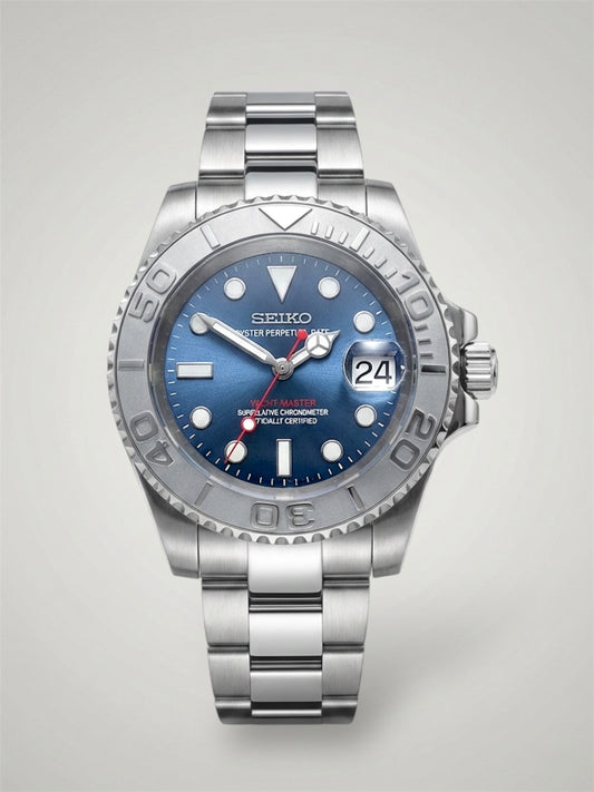 Yacht-master-blue-steel-Seikomod-sverige