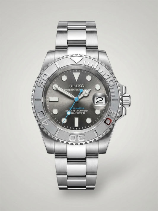 Yacht-master-gray-steel-Seikomod-sverige