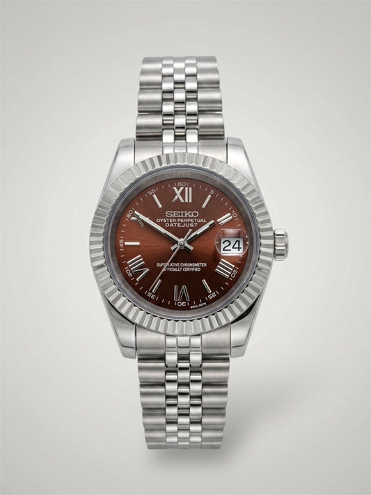 brown-chocolate-roman-Datejust-Seikojust-Seikomod-sverige