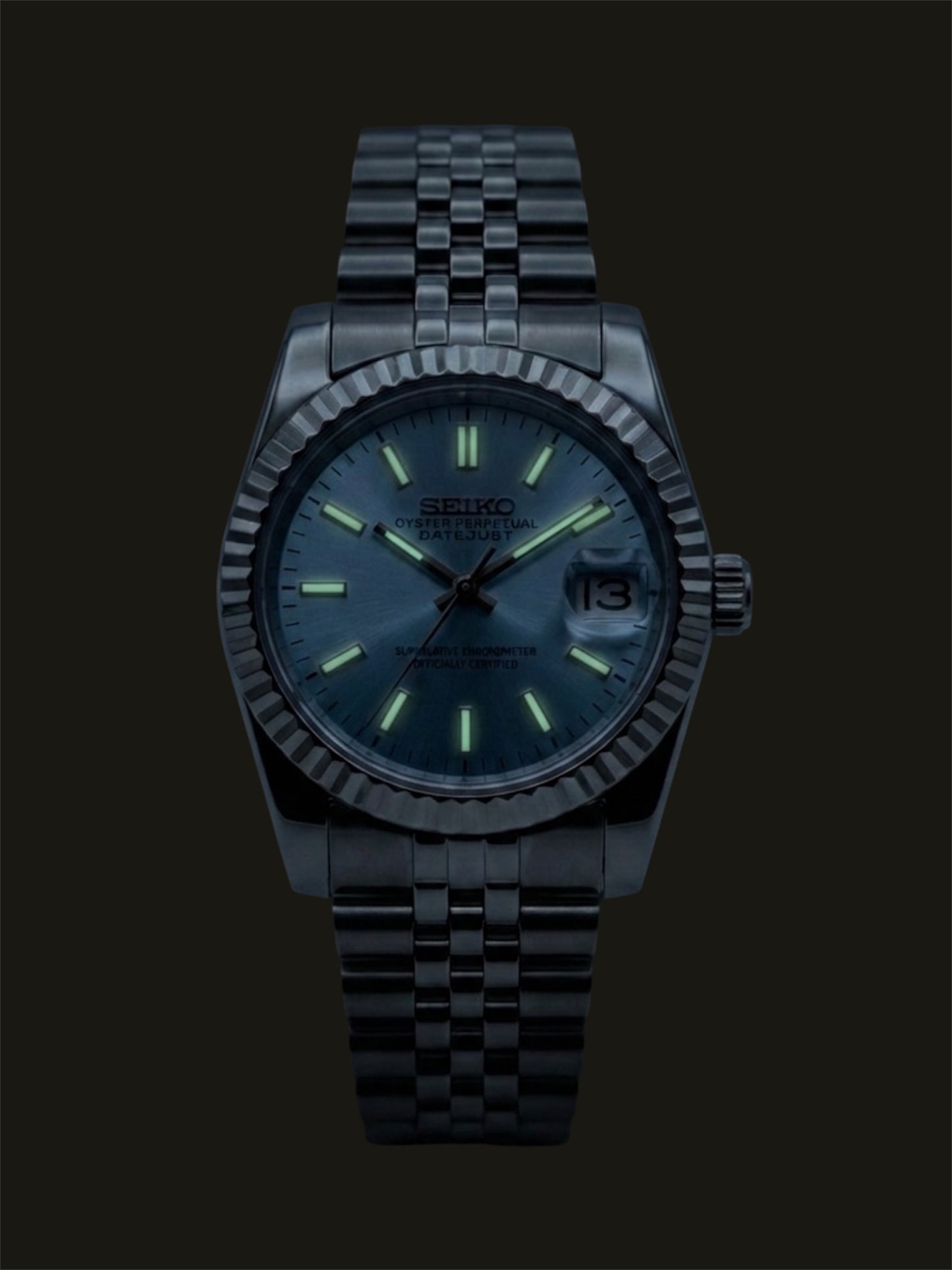 light-blue-Datejust-Seikojust-Seikomod-sverige-lume